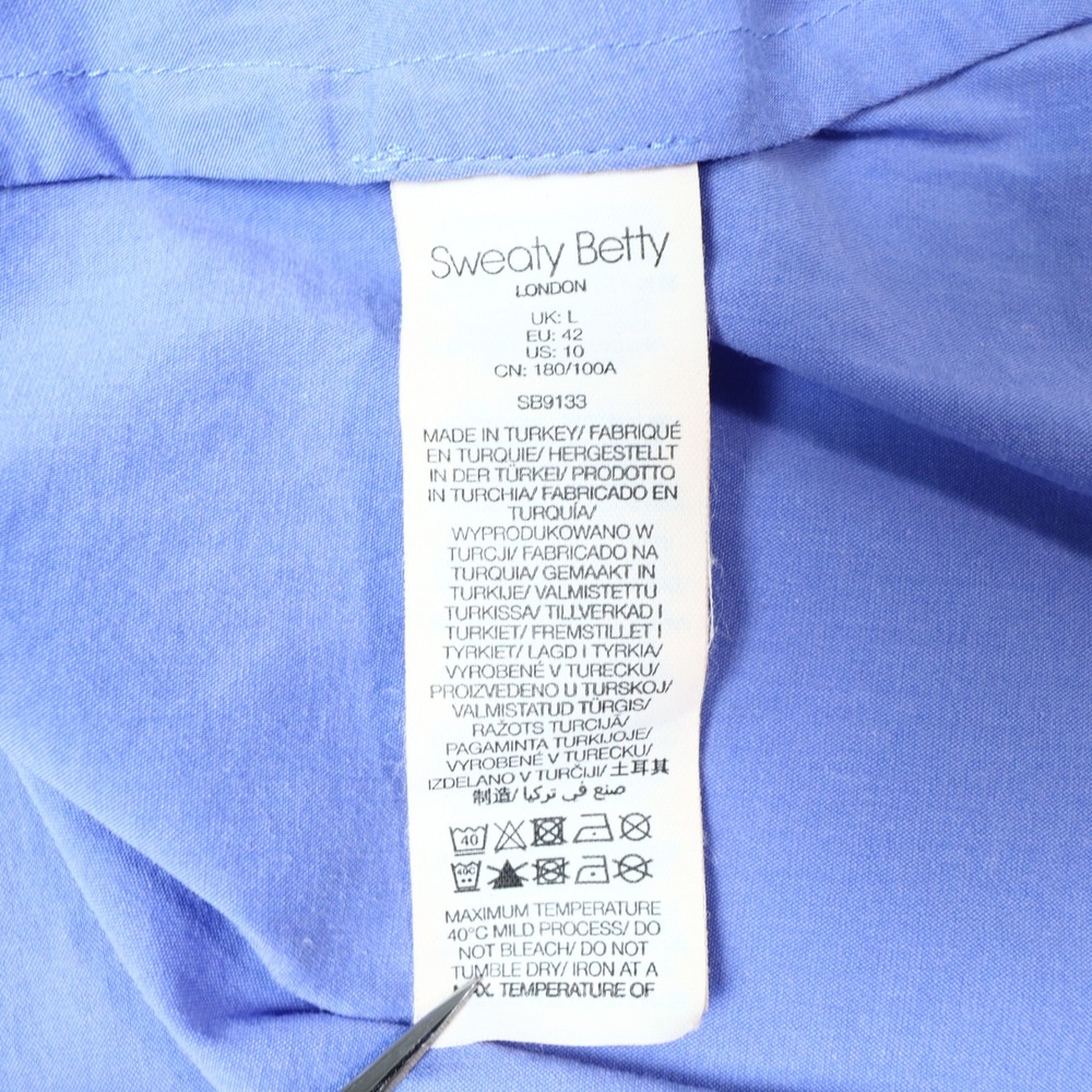 Sweaty Betty Explorer Rib Bodice Racerback Midi Dress 10 Blue Athleisure Pockets - Picture 8 of 11